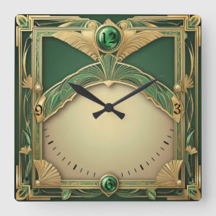 Art Deco Exclusive Square Wall Clock