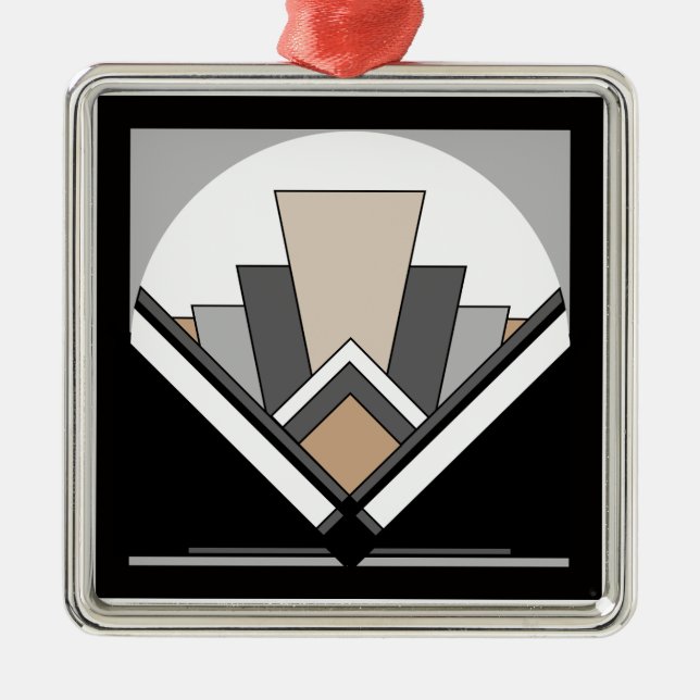 Art Deco Expression Metal Ornament (Front)