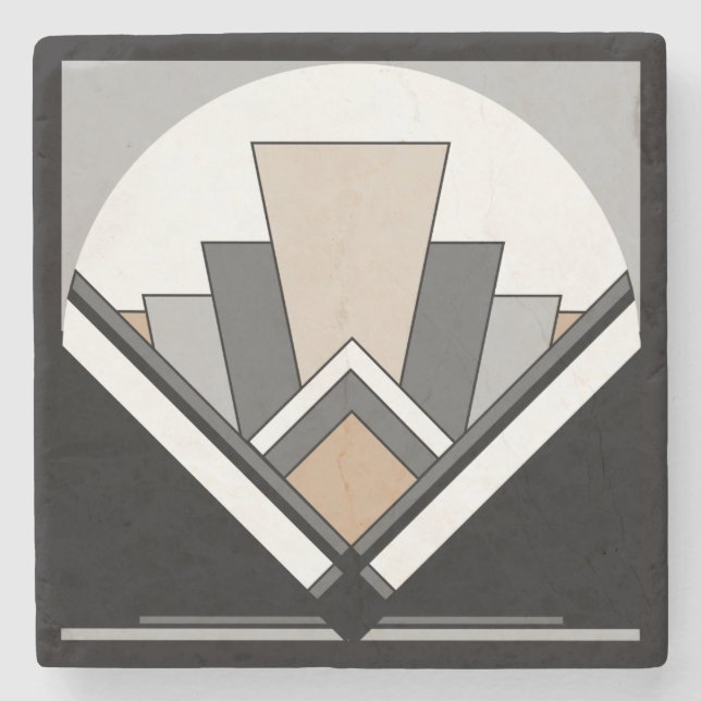Art Deco Expression Stone Coaster (Front)
