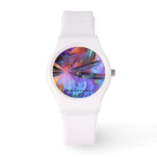 Art Deco Face Black Strap Watch