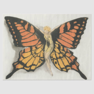 Art Deco Fairy Butterfly Woman Decoupage Tissue Paper