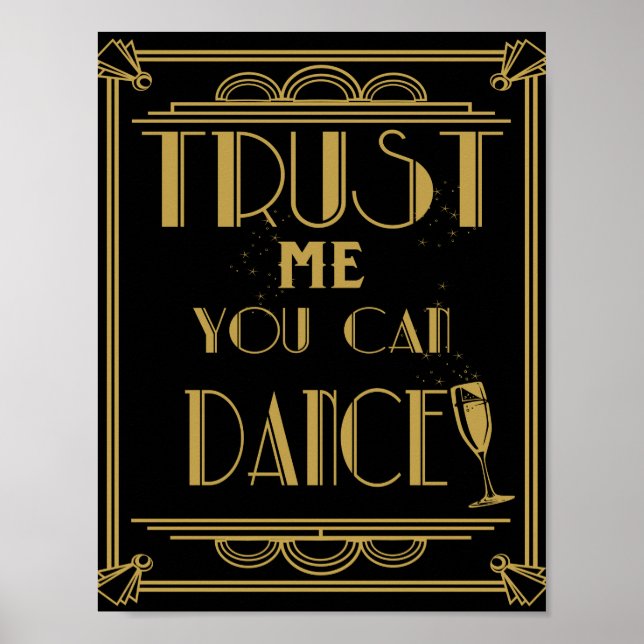 Art Déco Faites-moi confiance vous pouvez danser (Devant)