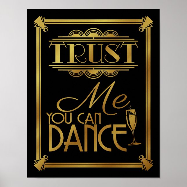 Art Déco Faites-moi confiance Vous pouvez danser B (Devant)