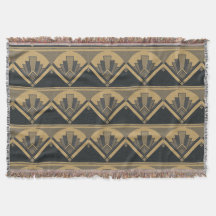 Art Deco Fan Blanket Throw