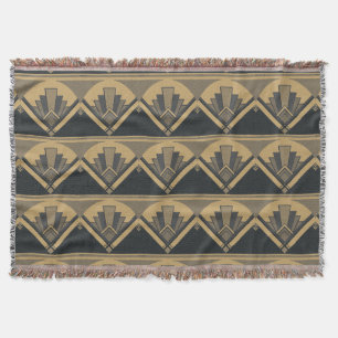 Art Deco Fan Blanket Throw