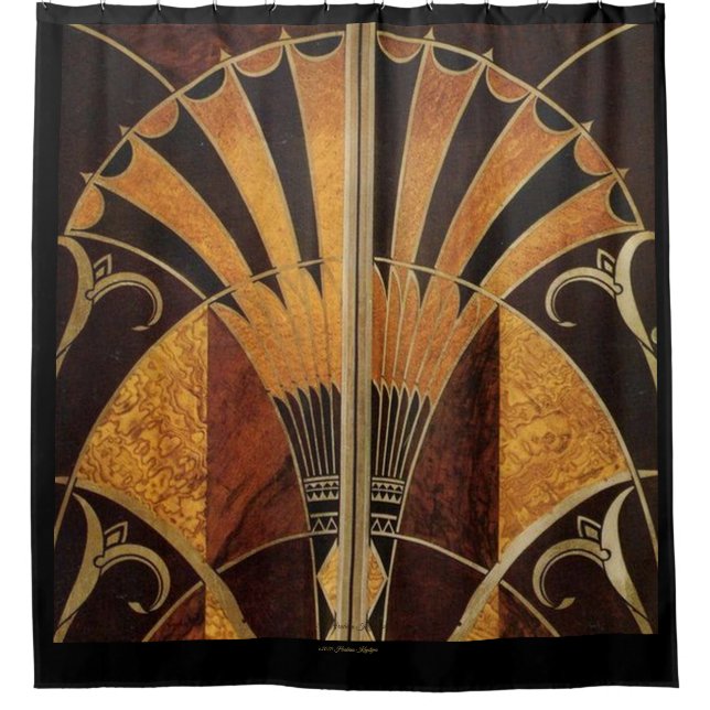 ART DECO FAN INLAID WOODWORK (Front)
