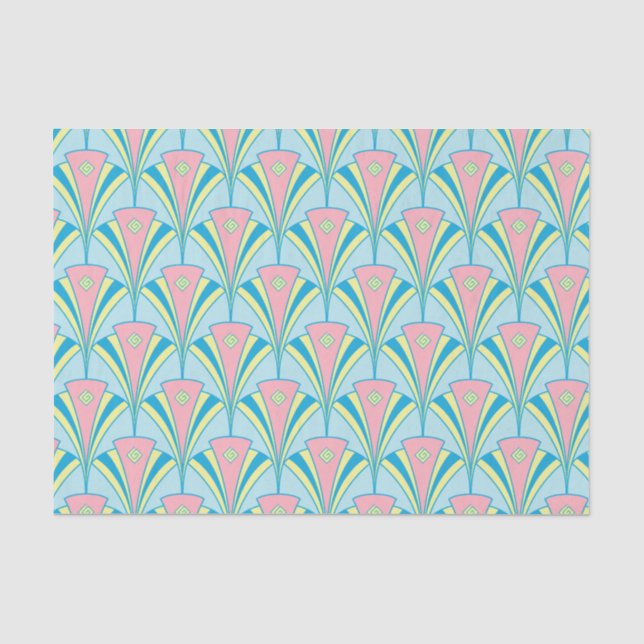 Art Deco Fan Miami Gifts Tissue Paper (Front)