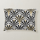 Art Deco fan pattern - black and white