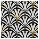 Art Deco fan pattern - black and white