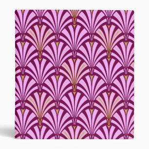 Art Deco fan pattern - orchid and purple Binder