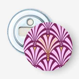 Art Deco fan pattern - orchid and purple Bottle Opener
