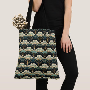 Art Deco Fan Pattern Tote Bag