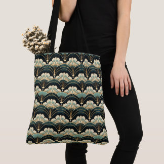 Art Deco Fan Pattern Tote Bag