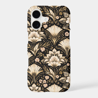 Art Deco Fan Style Floral Pattern