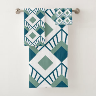 Art Deco Fans Bath Towel Set