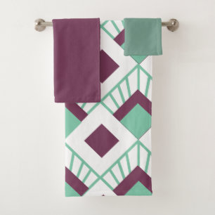 Art Deco Fans Bath Towel Set