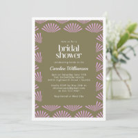 Art Deco Fans in Olive and Lilac Bridal Shower