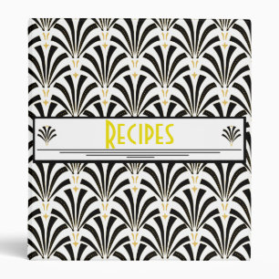 Art Deco Fans Pattern Custom Binder