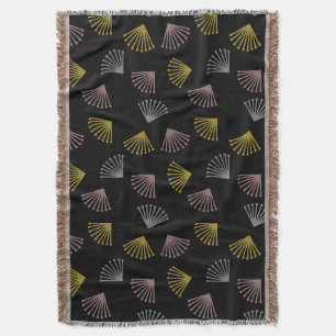 Art Deco Fans Throw Blanket