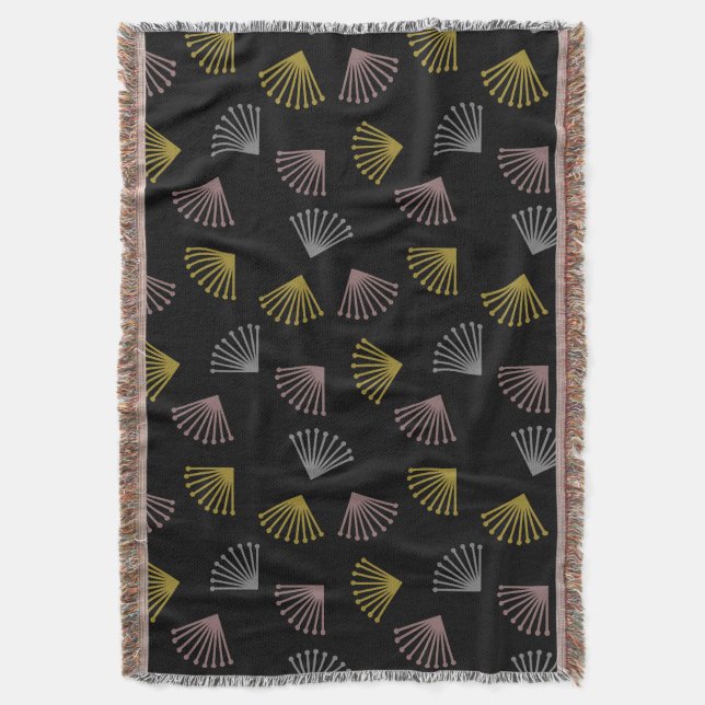 Art Deco Fans  Throw Blanket (Front Vertical)
