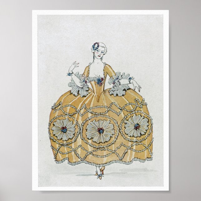 Art Deco Fashion Illustration Poster (Front)