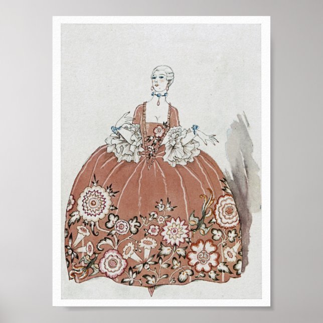 Art Deco Fashion Illustration Poster (Front)