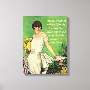 Art Deco Fashion: Motivational Winter Quote Canvas Print