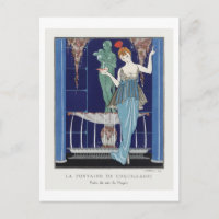 Art Deco Fashion Plate of Evening Gown by Barbier