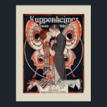 Art Deco Fashion Poster<br><div class="desc">A gorgeous Art Deco advertising poster for a men's clothing store. Featuring a couple kissing with a beautiful butterfly as a backdrop.</div>
