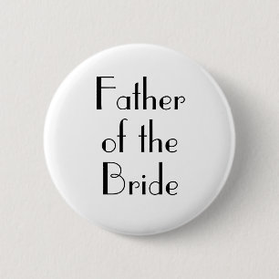 Art Deco Father of the Bride Wedding Button