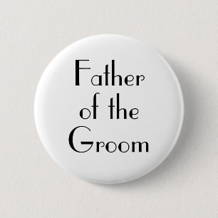 Art Deco Father of the Groom Wedding Button