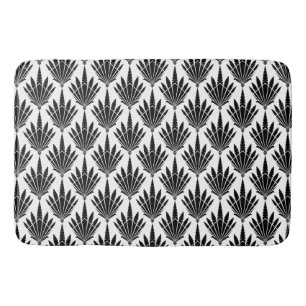 Art Deco Feather Fan Pattern Bath Mat
