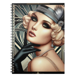 Art Deco Femme Fatale Planner Notebook