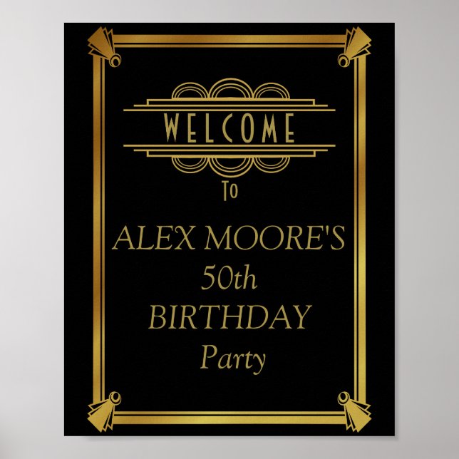 Art déco fête d'anniversaire (Devant)