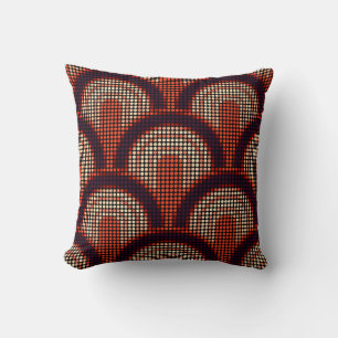 Art Deco Fifties Dots Retro Abstract Art Throw Pillow