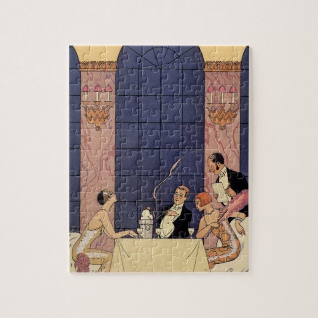 Art Deco Fine Dining Puzzle (Vertical)