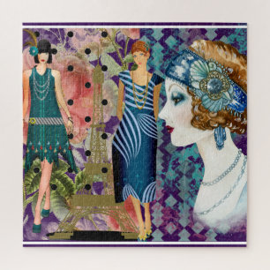 Art Deco Flappers  Bath Towel Set Jigsaw Puzzle