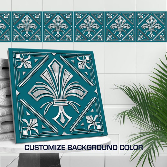 Art Deco Fleur-de-lis - Pearl Tile (Creator Uploaded)