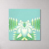 Art Déco Fleur Fractale Lotus Menthe