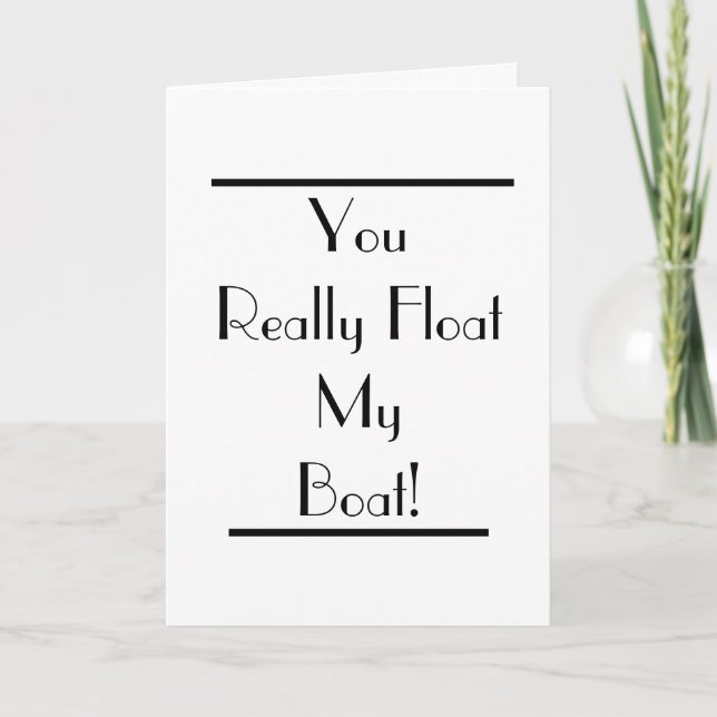 Art Deco Float My Boat Card (Front)