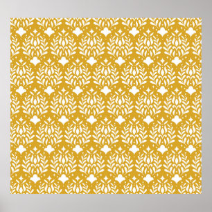 Art déco floral : Damas moderne