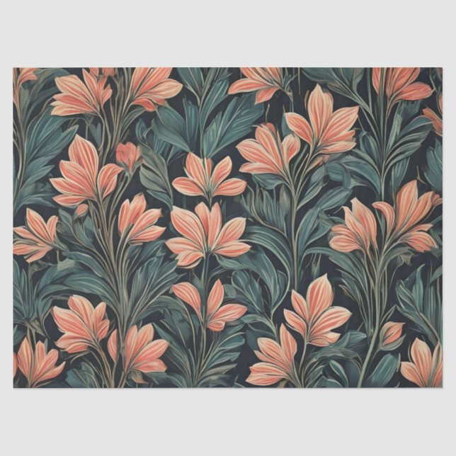 Art Deco Floral Design Tissue Paper (Front)