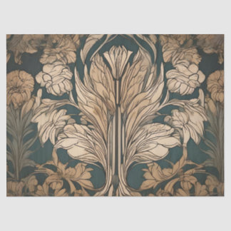 Art Deco Floral Design Tissue Paper