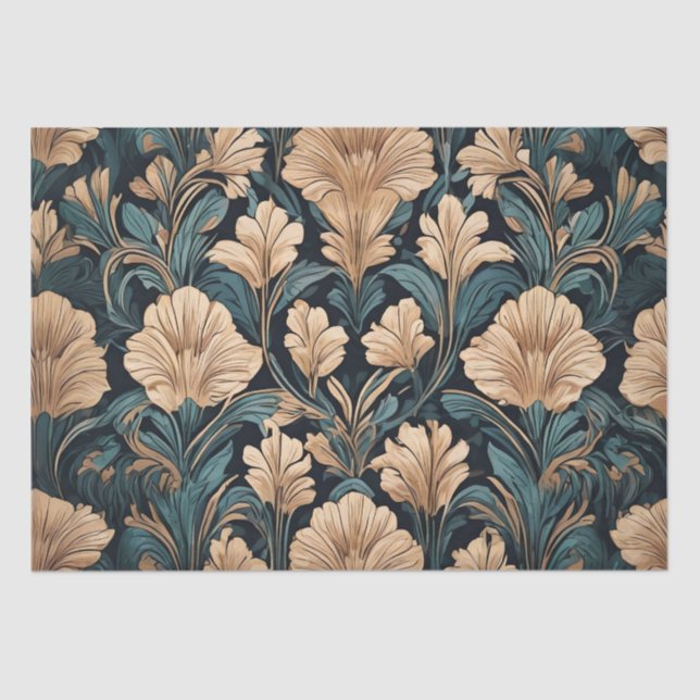 Art Deco Floral Design Tissue Paper (Front)