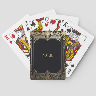 Art Deco Floral Frame Playing Cards