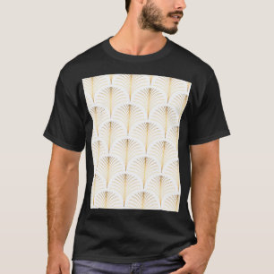 Art Deco Floral: Golden Elegance. T-Shirt