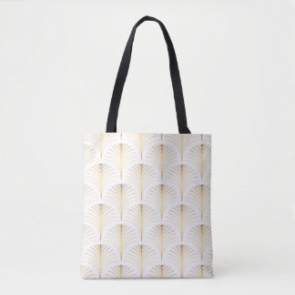 Art Deco Floral: Golden Elegance. Tote Bag