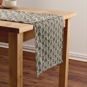 Art Deco Flower Lotus Pattern DIY Short Table Runner