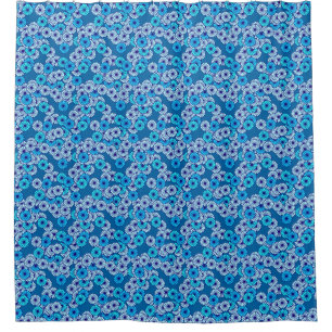 Art Deco flower pattern - shades of blue