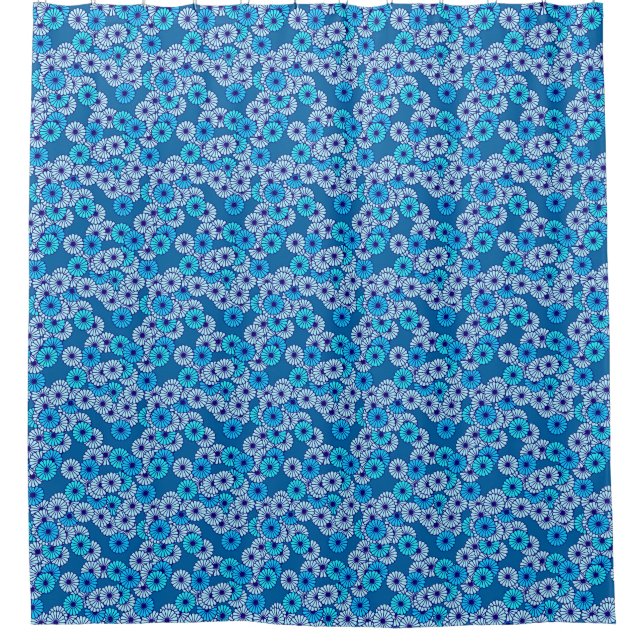 Art Deco flower pattern - shades of blue (Front)